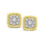 14K Yellow Gold 1/5 Ctw Diamond Square Flower Stud Earrings - Larson Jewelers