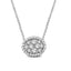 14K White Gold 1/6 Ctw Diamond Oval Flower Pendant - Larson Jewelers