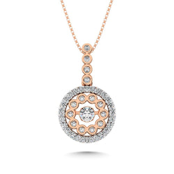 10K Two Tone 1/2 Ctw Diamond Fashion Pendant - Larson Jewelers