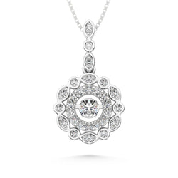 10K White Gold 2/5 Ctw Diamond Fashion Pendant - Larson Jewelers