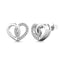 10K White Gold 1/10 Ctw Diamond Heart Earrings - Larson Jewelers