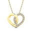 10K Yellow Gold 1/20 Ctw Diamond Heart Pendant - Larson Jewelers