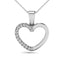 10K White Gold 1/10 Ctw Diamond Heart Pendant - Larson Jewelers