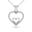 10K White Gold 1/10 Ctw Diamond Double Heart Pendant - Larson Jewelers