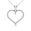 10K White Gold 1/6 Ctw Diamond Heart Pendant - Larson Jewelers