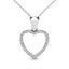 10K White Gold 1/10 Ctw Diamond Heart Pendant - Larson Jewelers