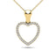 10K Yellow Gold 1/10 Ctw Diamond Heart Pendant - Larson Jewelers