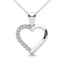 10K White Gold 1/10 Ctw Diamond Heart Pendant - Larson Jewelers