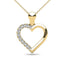 10K Yellow Gold 1/10 Ctw Diamond Heart Pendant - Larson Jewelers