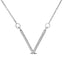 10K White Gold 1/10 Ctw Diamond V Necklace - Larson Jewelers