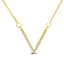 10K Yellow Gold 1/10 Ctw Diamond V Necklace - Larson Jewelers