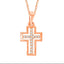 10K Rose Gold 1/20 Ctw Diamond Cross Pendant - Larson Jewelers