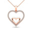 10K Rose Gold 1/5 Ctw Diamond Double Pendant - Larson Jewelers