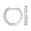 14K White Gold 1/4 Ctw Diamond Hoop Earrings - Larson Jewelers