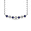 Diamond 1/10 Ct.Tw. And Blue Sapphire Necklace in 10K White Gold - Larson Jewelers