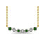 10K Yellow Gold 1/10 Ctw Diamond & Round Tsavorite Necklace - Larson Jewelers