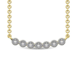 Diamond 1/10 Ct.Tw. Fashion Necklace in 10K Yellow Gold - Larson Jewelers