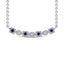 Diamond 1/8 Ct.Tw. And Blue Sapphire Fashion Necklace in 10K White Gold - Larson Jewelers