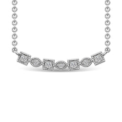 Diamond 1/10 Ct.Tw. Fashion Necklace in 10K White Gold - Larson Jewelers