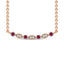 Diamond 1/8 Ct.Tw. And Ruby Fashion Necklace in 10K Rose Gold - Larson Jewelers