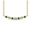 Diamond 1/10 Ct.Tw. And Tsaverite Fashion Necklace in 10K Yellow Gold - Larson Jewelers