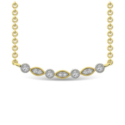 Diamond 1/10 Ct.Tw. Fashion Necklace in 10K Yellow Gold - Larson Jewelers