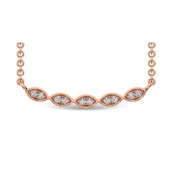 Diamond 1/10 Ct.Tw. Fashion Necklace in 10K Rose Gold - Larson Jewelers