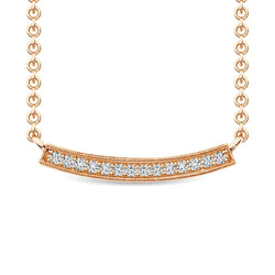 Diamond 1/10 Ct.Tw. Fashion Necklace in 10K Rose Gold - Larson Jewelers