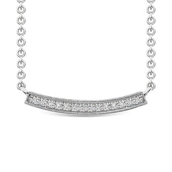 Diamond 1/10 Ct.Tw. Fashion Necklace in 10K White Gold - Larson Jewelers