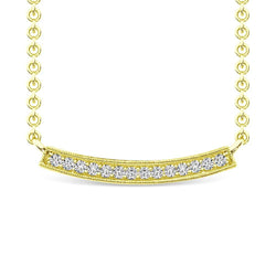 Diamond 1/10 Ct.Tw. Fashion Necklace in 10K Yellow Gold - Larson Jewelers