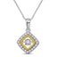 10K Two Tone 1/4 Ctw Moving Diamond Pendant - Larson Jewelers