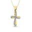 10K Yellow Gold 1/10 Ctw Diamond Cross Pendant - Larson Jewelers