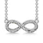 Diamond 1/6 Ct.Tw. Round and Baguette Cut Infinity Necklace in 10K White Gold - Larson Jewelers