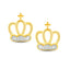 Diamond 1/50 Ct.Tw. Royal Crown Earrings in 10K Yellow Gold - Larson Jewelers