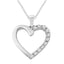 Sterling Silver Diamond Accent Heart Pendant - Larson Jewelers