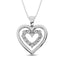 Sterling Silver Diamond Accent Heart Pendant - Larson Jewelers