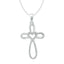 Sterling Silver Diamond Accent Heart & Cross Pendant - Larson Jewelers