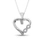 Sterling Silver 1/10 Ctw Diamond Heart Pendant - Larson Jewelers