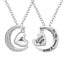 Sterling Silver 1/8 Ctw Diamond Heart & Moon Pendant - Larson Jewelers