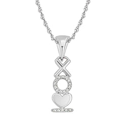 10K White Gold Diamond Accent Heart Pendant - Larson Jewelers