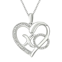 Sterling Silver 1/10 Ctw Diamond Heart Pendant - Larson Jewelers