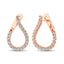 14K Rose Gold Diamond 5/8 Ct.Tw. Hoop Earrings - Larson Jewelers