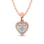 10K Rose Gold 1/6 Ct.Tw. Diamond Heart Pendant - Larson Jewelers