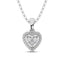 10K White Gold 1/6 Ct.Tw. Diamond Heart Pendant - Larson Jewelers