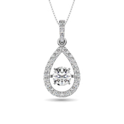 Diamond 2 Ct.Tw. Pear Shape Shimmering Pendant in 14K White Gold - Larson Jewelers