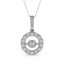 Diamond 2 Ct.Tw. Round Shape Shimmering Pendant in 14K White Gold - Larson Jewelers