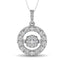 Moving Diamond 5/8 ct tw Pendant in 14K White Gold - Larson Jewelers