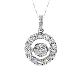 Diamond 1 Ct.Tw. Shimmering Pendant in 14K White Gold - Larson Jewelers