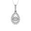 Moving Diamond 5/8 ct tw Pendant in 14K White Gold - Larson Jewelers