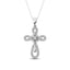 10K White Gold 1/5 Ct.Tw. Diamond Cross Pendant - Larson Jewelers